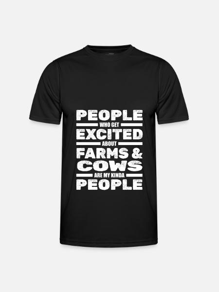 Mælkeproducent Landmand Ko landmand Landmand - Funktionsshirt til herrer - sort