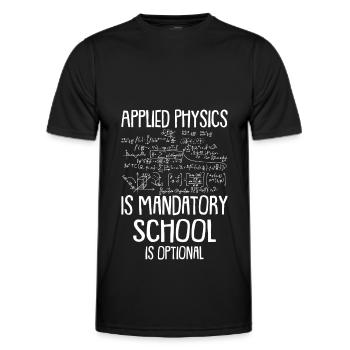 Physicien physicien - T-shirt sport Homme - noir - Devant - AI Model Male 178 dark (178cm)