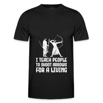 Tir à l’arc Flèche Tir à l’arc Tir à l’arc - T-shirt sport Homme - noir - Devant - AI Model Male 178 dark (178cm)
