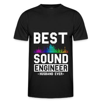Tontechniker Sound Audio Engineer - Männer Funktions-T-Shirt - Schwarz - Vorne - AI Model Male 178 dark (178cm)