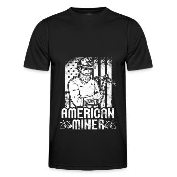 Gold Mining Gold Mine - Men's Functional T-Shirt - black - Front - AI Model Male 178 dark (178cm)