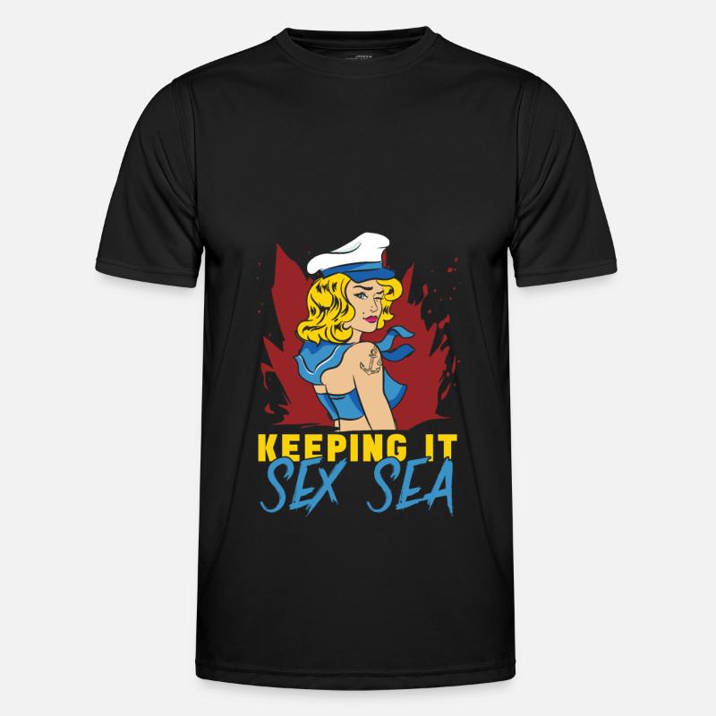 Seglen Segelboot Segler - Männer Funktions-T-Shirt - Schwarz