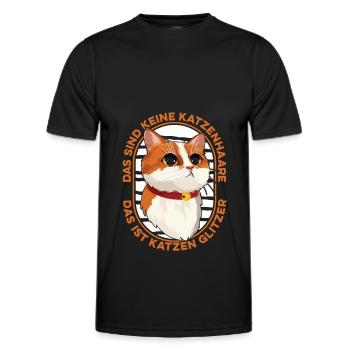 Location de chat Chat Domestique Cat - T-shirt sport Homme - noir - Devant - AI Model Male 178 dark (178cm)
