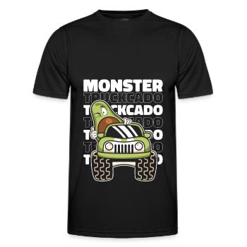 Monstertruck - Männer Funktions-T-Shirt - Schwarz - Vorne - AI Model Male 178 dark (178cm)