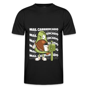 Postbote Brief Kurier Briefträger - Männer Funktions-T-Shirt - Schwarz - Vorne - AI Model Male 178 dark (178cm)