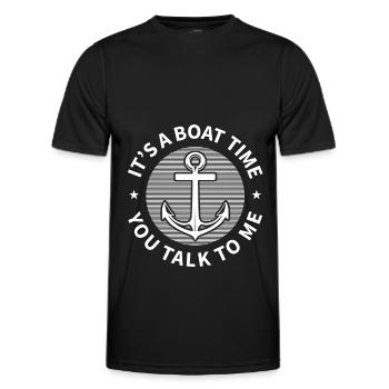 Seglen Segelboot Segler - Männer Funktions-T-Shirt - Schwarz - Vorne - AI Model Male 178 dark (178cm)