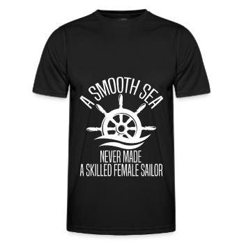 Seglen Segelboot Segler - Männer Funktions-T-Shirt - Schwarz - Vorne - AI Model Male 178 dark (178cm)