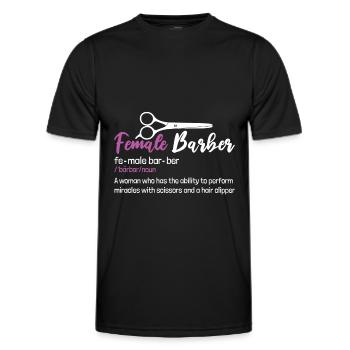 Coiffeur Coiffeur Coiffure Coiffure Coiffure Coiffure - T-shirt sport Homme - noir - Devant - AI Model Male 178 dark (178cm)