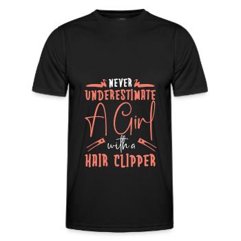 Coiffeur Coiffeur Coiffure Coiffure Coiffure Coiffure - T-shirt sport Homme - noir - Devant - AI Model Male 178 dark (178cm)