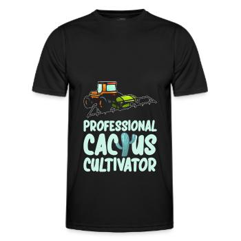 Kaktus Strauch Kakteen Stachelig Garten Gärtner - Männer Funktions-T-Shirt - Schwarz - Vorne - AI Model Male 178 dark (178cm)