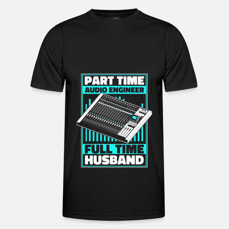 Tontechniker Sound Audio Engineer - Männer Funktions-T-Shirt - Schwarz