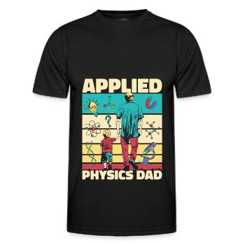 Physicien physicien - T-shirt sport Homme - noir - Devant - AI Model Male 178 dark (178cm)