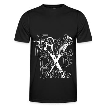 Coiffeur Coiffeur Coiffure Coiffure Coiffure Coiffure - T-shirt sport Homme - noir - Devant - AI Model Male 178 dark (178cm)