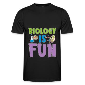 Biology Biologist Scientist - Men's Functional T-Shirt - black - Front - AI Model Male 178 dark (178cm)