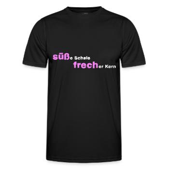 süß und frech frech süß - Männer Funktions-T-Shirt - Schwarz - Vorne - AI Model Male 178 dark (178cm)