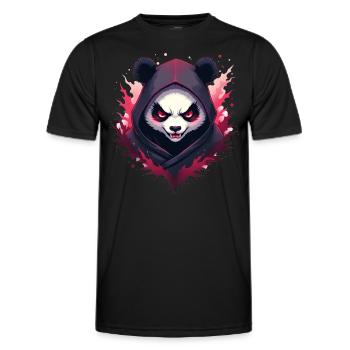Panda ninja maléfique - T-shirt sport Homme - noir - Devant - AI Model Male 178 dark (178cm)