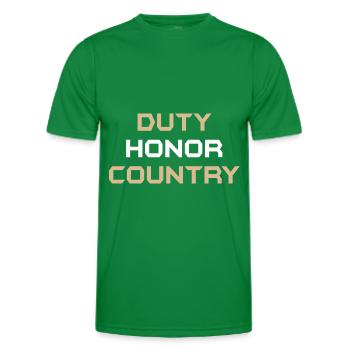 Devoir honorifique envers le pays - T-shirt sport Homme - vert - Devant - AI Model Male 178 dark (178cm)