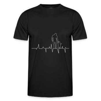 Vater und Tochter - Männer Funktions-T-Shirt - Schwarz - Vorne - AI Model Male 178 dark (178cm)