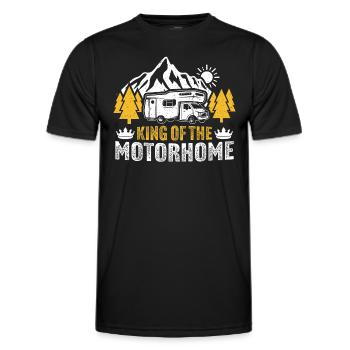 King of Motorhome - Men's Functional T-Shirt - black - Front - AI Model Male 178 dark (178cm)