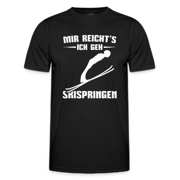 Skispringen Wintersport Skifahren Skispringer - Männer Funktions-T-Shirt - Schwarz - Vorne - AI Model Male 178 dark (178cm)