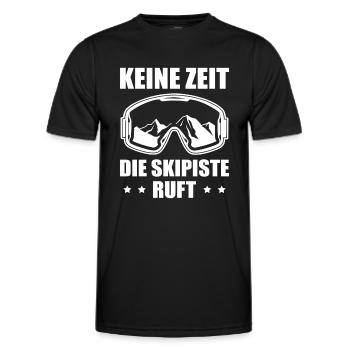 Skifahren Wintersport Die Skipiste ruft Skifahrer - Männer Funktions-T-Shirt - Schwarz - Vorne - AI Model Male 178 dark (178cm)