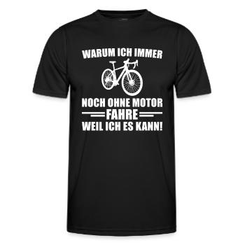 Fahrrad Humor Radsport Fahrradfahrer - Männer Funktions-T-Shirt - Schwarz - Vorne - AI Model Male 178 dark (178cm)