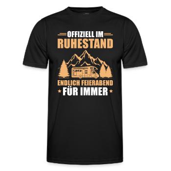 Wohnmobil Camping Rente Campen Ruhestand - Männer Funktions-T-Shirt - Schwarz - Vorne - AI Model Male 178 dark (178cm)