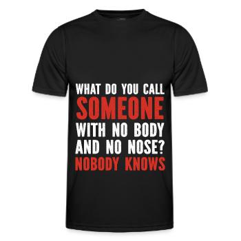 Père blagues Papa Blagues - T-shirt sport Homme - noir - Devant - AI Model Male 178 dark (178cm)