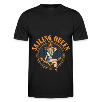 Seglen Segelboot Segler - Männer Funktions-T-Shirt - Schwarz - Vorne - AI Model Male 178 dark (178cm)
