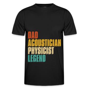 Physicien physicien - T-shirt sport Homme - noir - Devant - AI Model Male 178 dark (178cm)