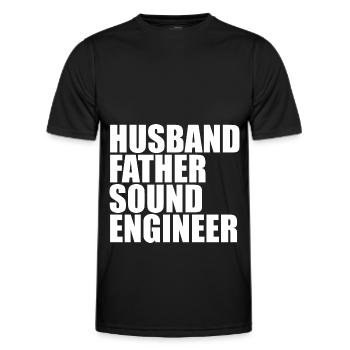 Tontechniker Sound Audio Engineer - Männer Funktions-T-Shirt - Schwarz - Vorne - AI Model Male 178 dark (178cm)