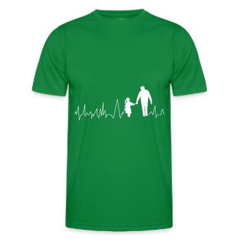 Father and daughter - Men's Functional T-Shirt - kelly green - Front - AI Model Male 178 dark (178cm)