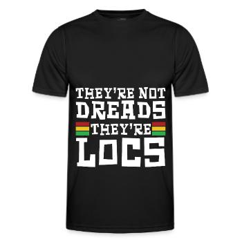 Dreadlocks Rasta Hair Dreads Rastafari - Men's Functional T-Shirt - black - Front - AI Model Male 178 dark (178cm)