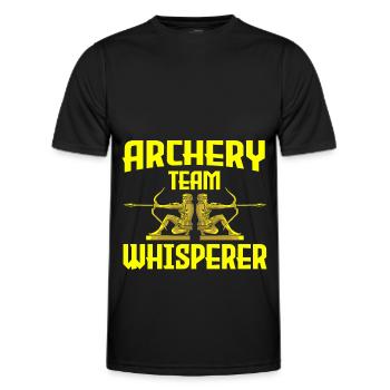 Tir à l’arc Flèche Tir à l’arc Tir à l’arc - T-shirt sport Homme - noir - Devant - AI Model Male 178 dark (178cm)