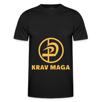 Krav Maga Self-Defense - Men's Functional T-Shirt - black - Front - AI Model Male 178 dark (178cm)