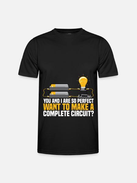 Electrician Electrical Engineer Electronics Technician - Men's Functional T-Shirt - black