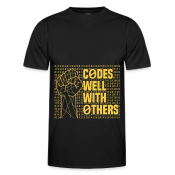 Programmer Coder Software Developer - Men's Functional T-Shirt - black - Front - AI Model Male 178 dark (178cm)