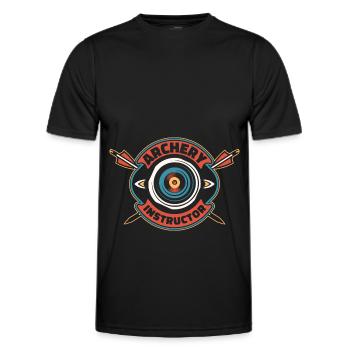 Tir à l’arc Flèche Tir à l’arc Tir à l’arc - T-shirt sport Homme - noir - Devant - AI Model Male 178 dark (178cm)