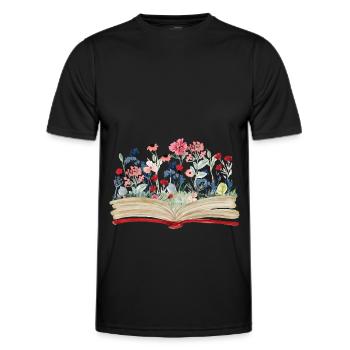 Bookworm Bookworm Book Reading - Men's Functional T-Shirt - black - Front - AI Model Male 178 dark (178cm)