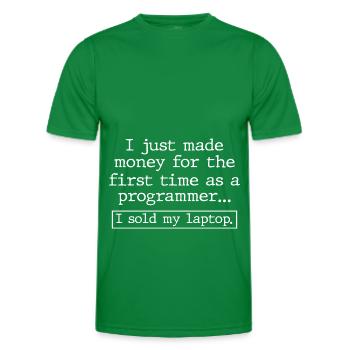 Programmer Coder Software Developer - Men's Functional T-Shirt - kelly green - Front - AI Model Male 178 dark (178cm)
