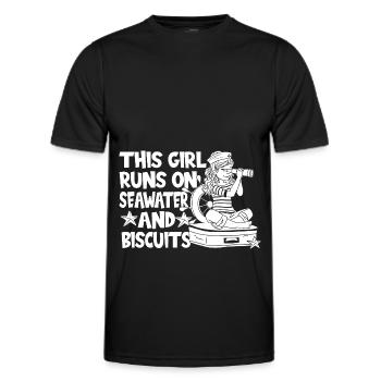 Seglen Segelboot Segler - Männer Funktions-T-Shirt - Schwarz - Vorne - AI Model Male 178 dark (178cm)