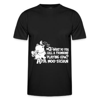 Trombone - T-shirt sport Homme - noir - Devant - AI Model Male 178 dark (178cm)