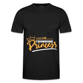 Posaune - Männer Funktions-T-Shirt - Schwarz - Vorne - AI Model Male 178 dark (178cm)