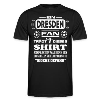 Fußball Fan Fussballverein Dresden - Männer Funktions-T-Shirt - Schwarz - Vorne - AI Model Male 178 dark (178cm)