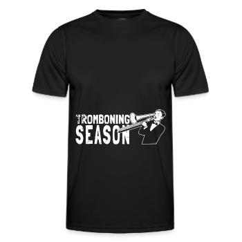 Trombone - T-shirt sport Homme - noir - Devant - AI Model Male 178 dark (178cm)