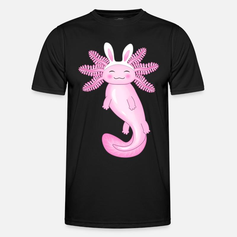 Cute Easter Axolotl - Men's Functional T-Shirt - black