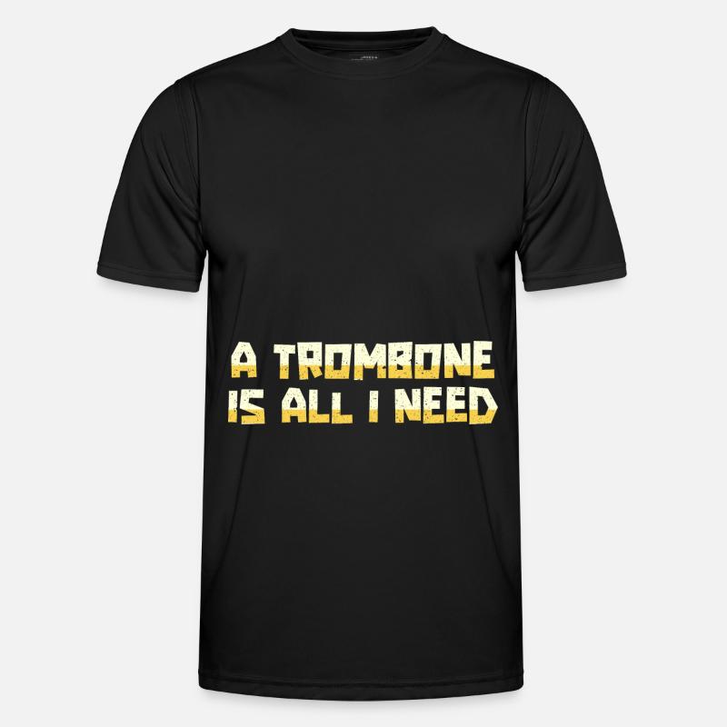 Posaune - Männer Funktions-T-Shirt - Schwarz