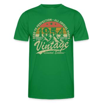 Jahrgang 1954 Geburtstagsgeschenk Geboren 1954 - Männer Funktions-T-Shirt - Kelly Green - Vorne - AI Model Male 178 dark (178cm)