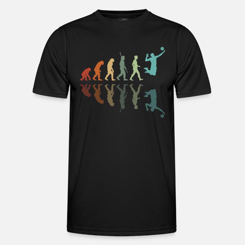Volleyball Evolution - Männer Funktions-T-Shirt - Schwarz