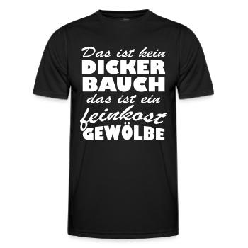 Bauch das ist ein feinkost gewölbe - Männer Funktions-T-Shirt - Schwarz - Vorne - AI Model Male 178 dark (178cm)